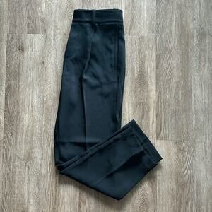 Vince. Mid-Rise Tapered Pull On Pants Black Small Straight Leg Business Casual
